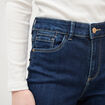 Jeans bootcut taille haute denim brut femme