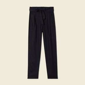 pantalon carotte ceinture noir femme Pantalon carotte ceinturé noir femme