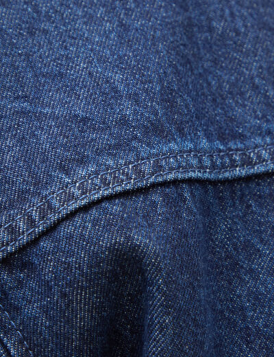 Surchemise en jeans coton coupe droite denim brut homme