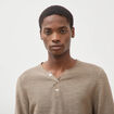 Pull manches longues taupe homme