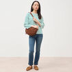 Jeans regular 7/8&egrave;me denim stone femme