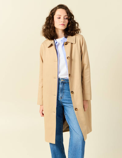 Manteau éco-responsable beige femme