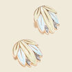 Boucles d'oreilles clous vert pastel femme