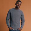 Pull manches longues fabriqu&eacute; en France gris fonc&eacute; homme