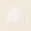 Sweat manches longues ecru femme