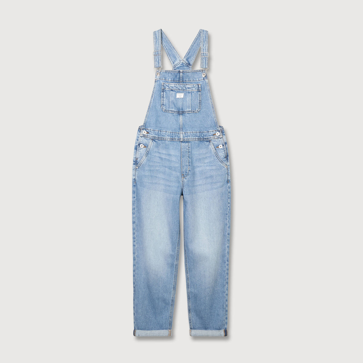Salopette en jean denim stone femme