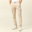 Pantalon battle bas resserr&eacute; beige homme