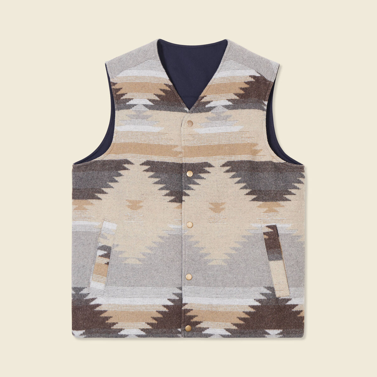 Blouson sans manche réversible beige homme