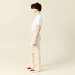 Jeans flare à pont denim blanc femme