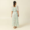 Jupon taille haute doubl&eacute; fluide vert pastel femme