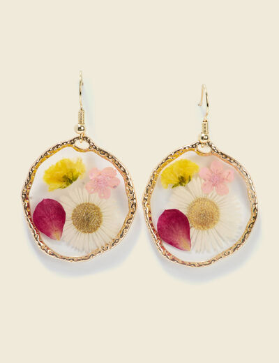 Boucles d'oreilles multicolore femme