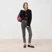 Jeans girlfriend 5 poches denim snow gris femme