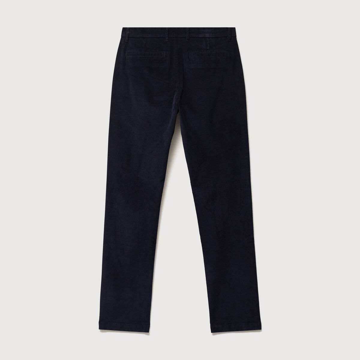 Pantalon straight velours longueur 32 bleu marine homme