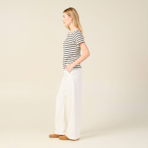 T-shirt manches courtes ecru femme