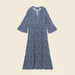 Robe longue éco-responsable bleu marine femme