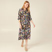 Robe midi droite multicolore femme