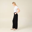 Pantalon large fluide noir femme