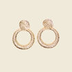 Boucles d'oreilles pendantes couleur or femme