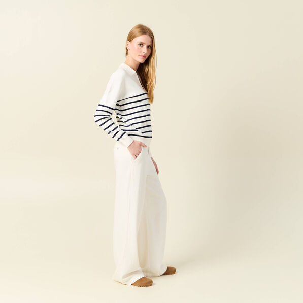 pull eco responsable ecru femme Pull éco-responsable ecru femme