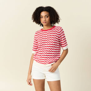 pull manches courtes rouge femme Pull manches courtes rouge femme