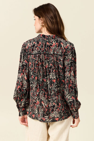 Chemise éco-responsable noir femme