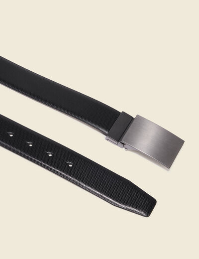 Ceinture r&eacute;versible en cuir marron chocolat homme