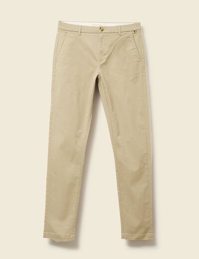 Pantalon chino slim gris homme