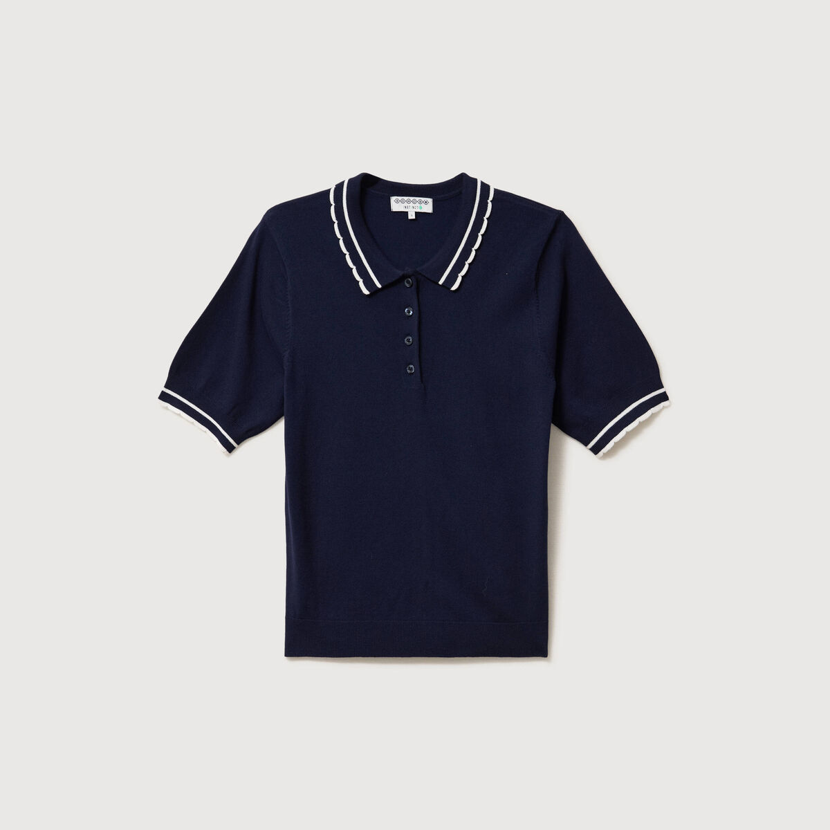 Polo manches courtes bleu marine femme