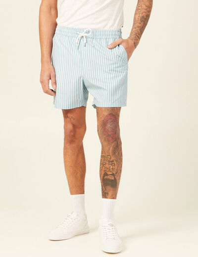 Short de bain bleu gris homme