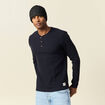 T-shirt manches longues bleu marine homme
