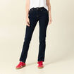 Jeans regular 5 poches denim brut rinse femme