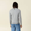 Pull col en V éco-responsable gris foncé homme