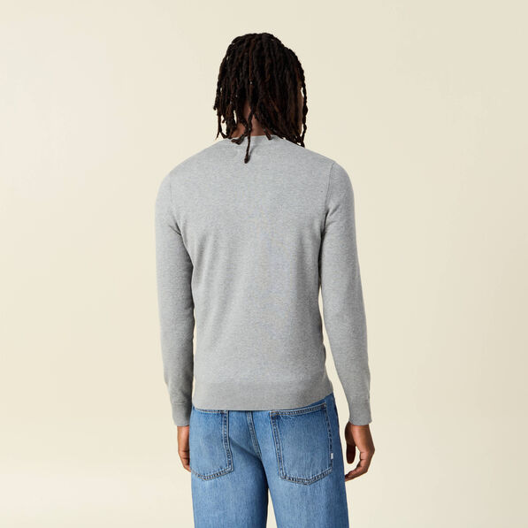 pull col en v eco responsable gris fonce homme Pull col en V éco-responsable gris foncé homme