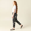 Pantalon carotte fluide noir femme