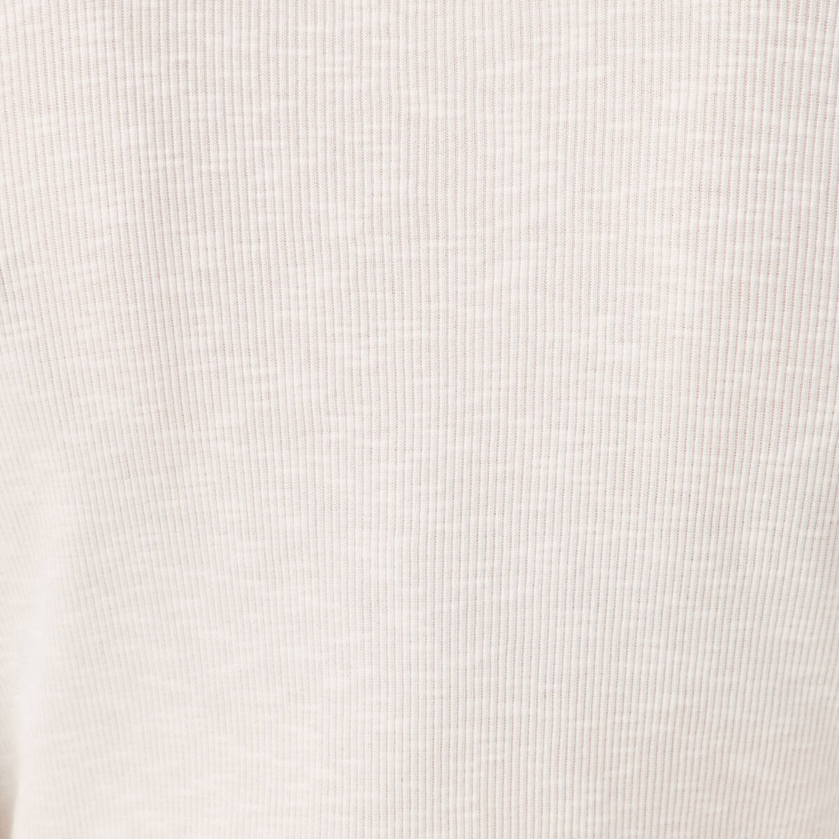 T-shirt manches longues côtelé ecru femme