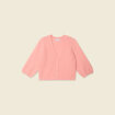 Gilet manches 3/4 rose saumon femme