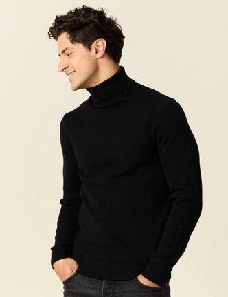 Pull manches longues noir homme