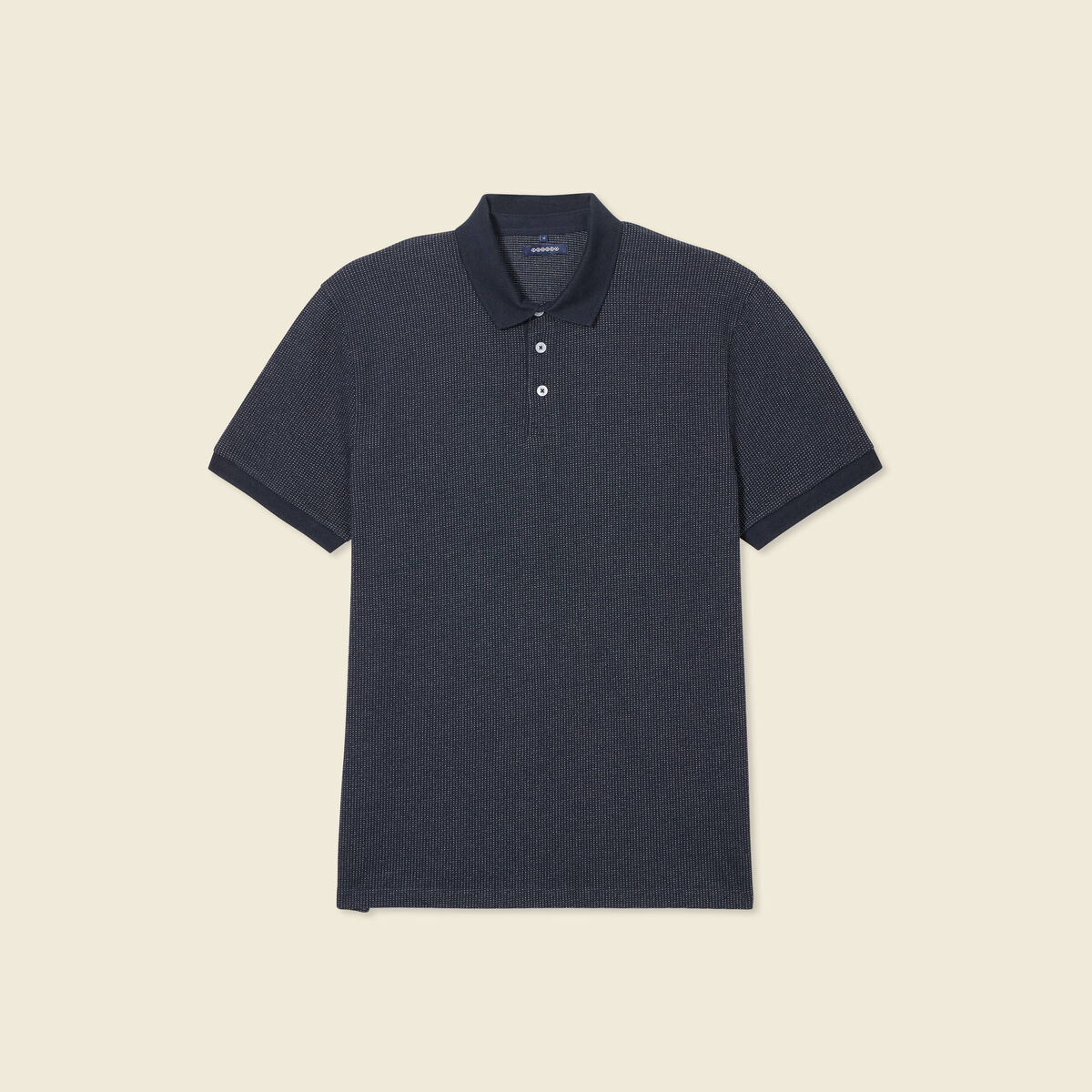 Polo manches courtes bleu marine homme