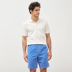 Bermuda en velours bleu violet homme