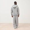 Sweat ample &agrave; capuche manches longues gris clair homme
