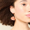 Boucles d'oreilles cr&eacute;oles rouge fonc&eacute; femme