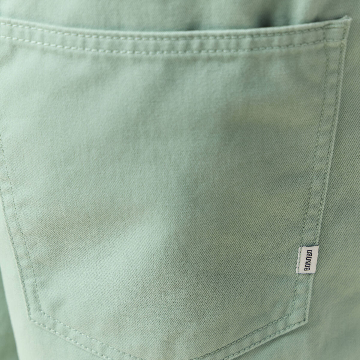 Bermuda droit vert olive homme