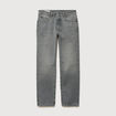 Jeans straight longueur 32 en coton denim gris homme