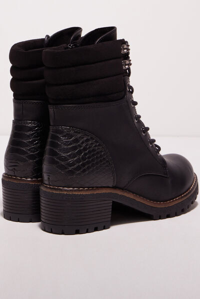 Bottines crantées noir femme