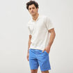 Bermuda en velours bleu violet homme