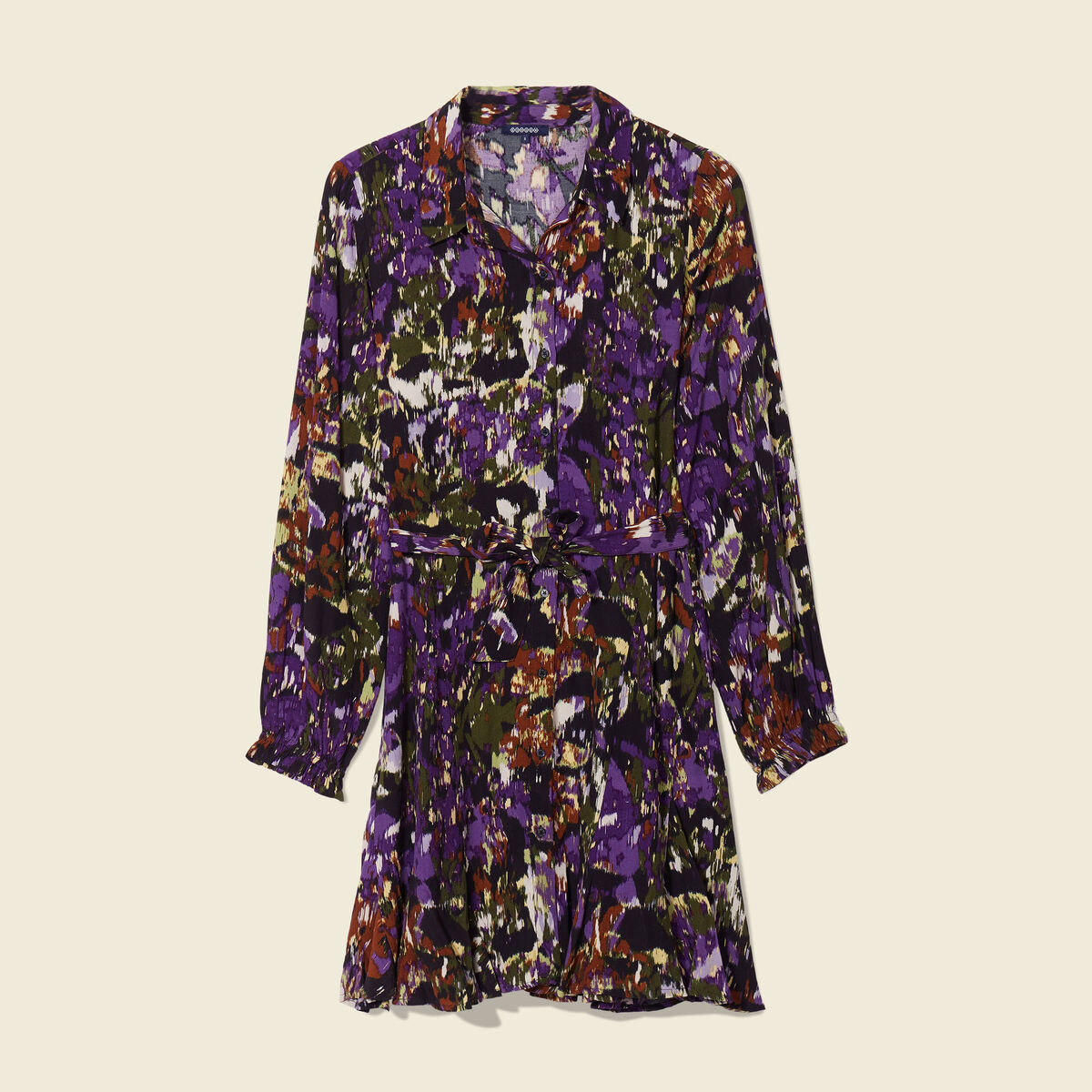 Robe patineuse ceinturée noir femme