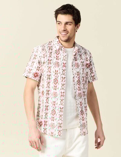 Chemise manches courtes multicolore homme