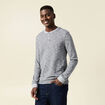 T-shirt en coton manches longues bleu fonc&eacute; homme