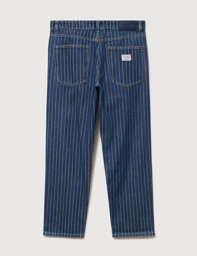 Jeans large ray&eacute; longueur 32 denim stone homme