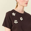 T-shirt éco-responsable marron femme